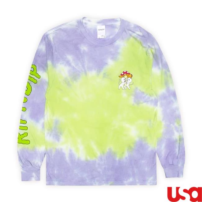 Official Dino Skate Merch Store Ripndip Sharing Is Caring Sweater (Neon/Lavender Dye) Dinoskateshop