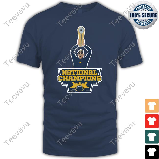 Maizeandgoblue Harbaugh National Champions Shirt