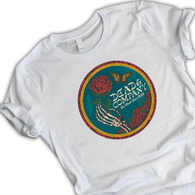 Official Dead & Company The Final Tour Round Poster Tee Shirt Dead & Company The Final Tour Round Poster Hoodie Sweatshirt