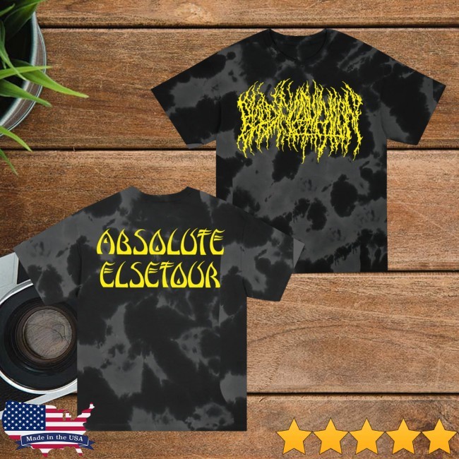 Blood Incantation Merch Absolute Elsetour Zip Hoodie Grey Dye