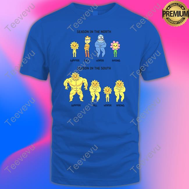 Non Aesthetic Things Season In The North Spring Summer Fall Winter Season In The South Spring Summer Fall Winter Tee Shirt