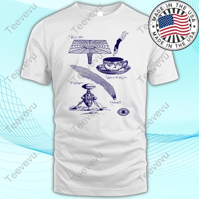 Stereospectral Prints Merch The Rest Black Hole Afraid Of Heights Voyagen Powers T-Shirt