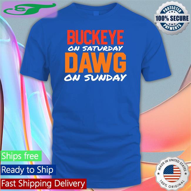 Buckeye On Saturday Dawg On Sunday Tee