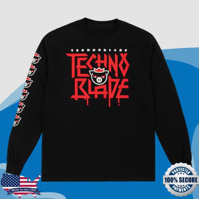 Official Technoblade Merch Store Shop Technoblade Agro Long Sleeve Hot Shirt Black