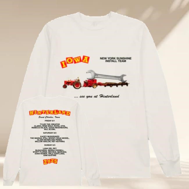 Hinterland Iowa Merch Shop Store New York Sunshine Long Sleeve Shirt Hinterland Iowa Merch Shop Store New York Sunshine Tee Shirt