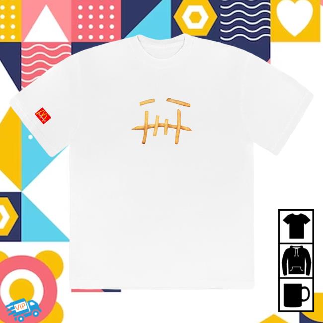 Official Travis Scott Merch Store Travis Scott X Mcdonald's Fry Long Sleeve Hot Shirt White TravisScott Shop