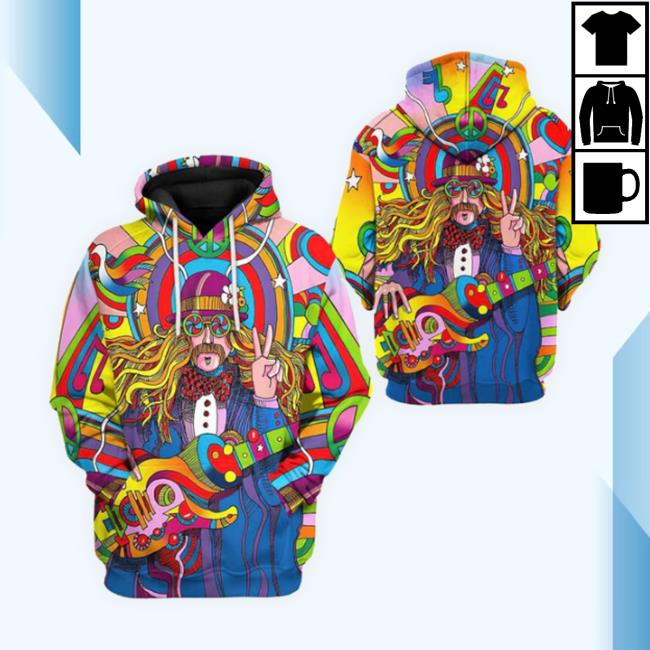 Official Gearhumans Gearhuman 3D Print Colorful Guitar Custom New Shirt