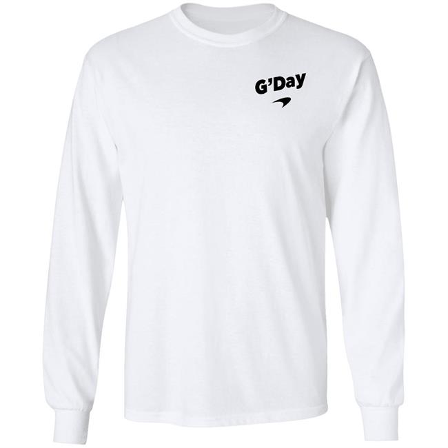 Daniel Ricciardo G'day Shirt G'day Mclaren Shirt Daniel Ricciardo G'day Shirt G'day Mclaren Shirt