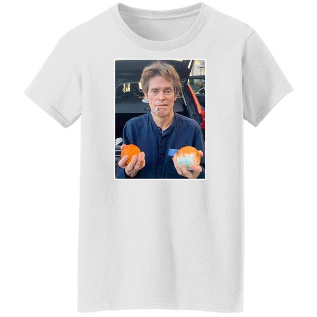 William Dafoe Smoking Cigarette With Two Oranges One Of Them Moldy Shirt William Dafoe Smoking Cigarette With Two Oranges One Of Them Moldy Shirt