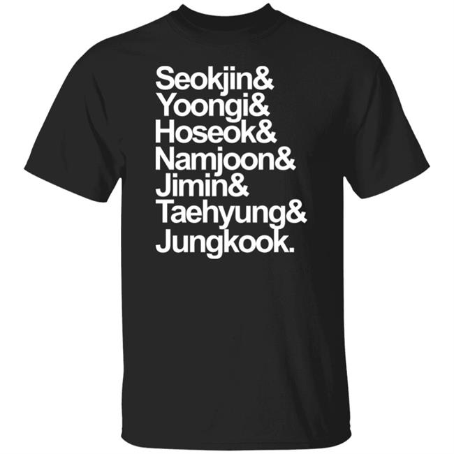 Seokjin Yoongi Hoseok Namjoon Jimin Taehyung Jungkook Shirt Brian Tong