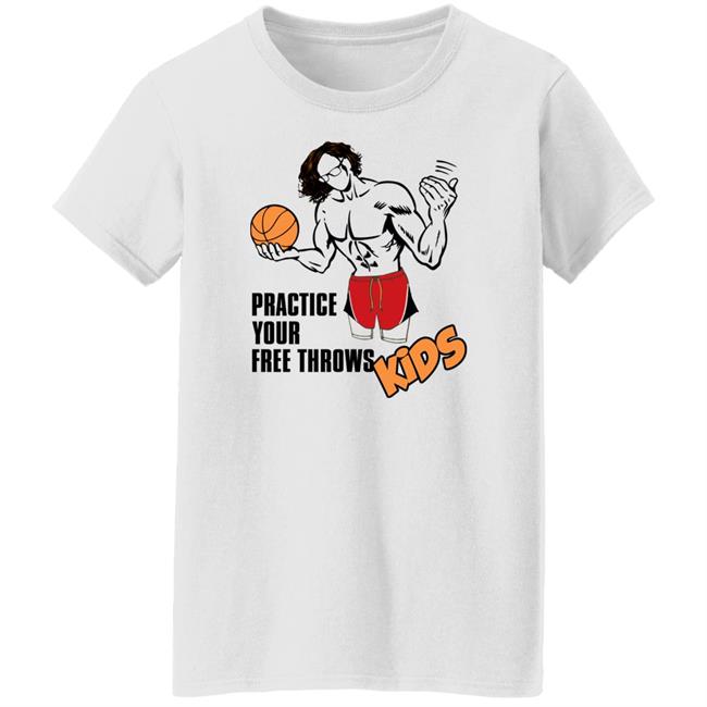 Nick Buccelli Practice Your Free Throws Kids Shirt No Dunks Nick Buccelli Practice Your Free Throws Kids Shirt No Dunks