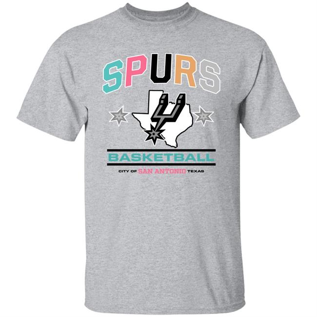 Spurs Basketball City Of San Antonio Texas Shirt Fanatics Store San Antonio Spurs '47 2021/22 City Edition Elements Franklin T-Shirt