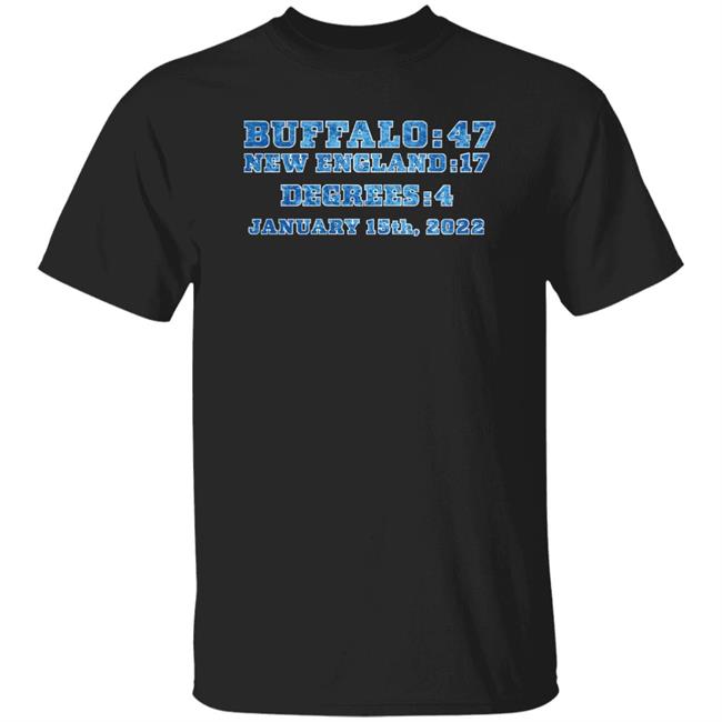 Buffalo 47 New England 17 Degrees 4 January 15Th 2022 Shirt 26Shirts Store Wild Card Weather Shirt