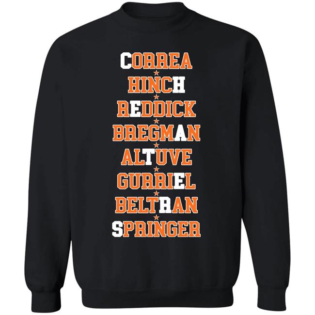 Correa Hinch Reddick Bregman Altuve Gurriel Beltran Springer Shirt Julio Urías Correa Hinch Reddick Bregman Altuve Gurriel Beltran Springer Shirt Julio Urías