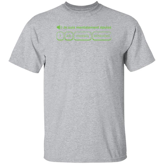 Je Suis Mentalement Epuise I Am Mentally Exhauted Shirt Duolingo Je Suis Mentalement Epuise I Am Mentally Exhauted Shirt Duolingo