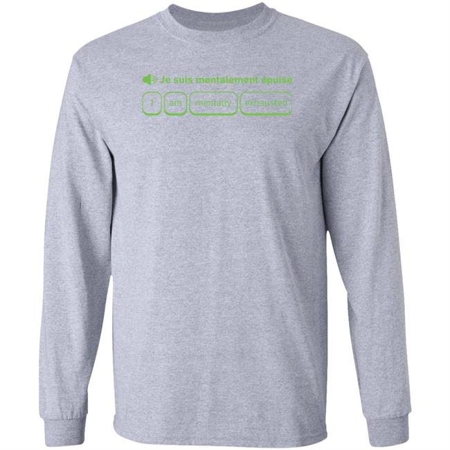 Je Suis Mentalement Epuise I Am Mentally Exhauted Shirt Duolingo Je Suis Mentalement Epuise I Am Mentally Exhauted Shirt Duolingo