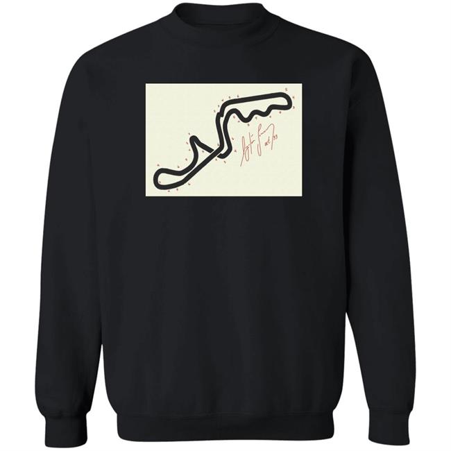 Suzuka Gp Hand-Drawn Map By Ayrton Senna Oct 1993 Shirt Matt Bishop Senna's Hand-Drawn Map Of The Suzuka Gp Sweatshirt