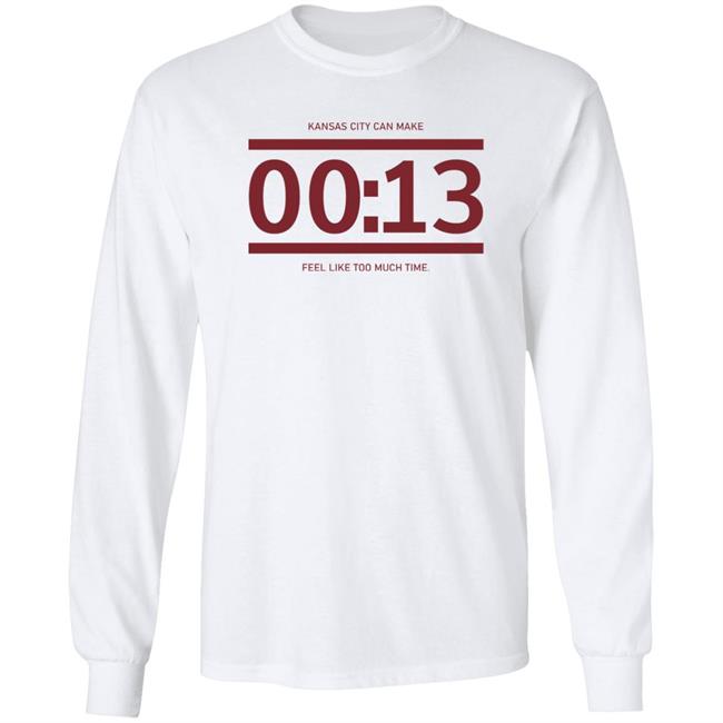 13 Seconds Chiefs Shirt Raygun Site Store Kc Can Make 00:13 Feel Like Too Much Time Shirt 13 Seconds Chiefs Shirt Raygun Site Store Kc Can Make 00:13 Feel Like Too Much Time Shirt