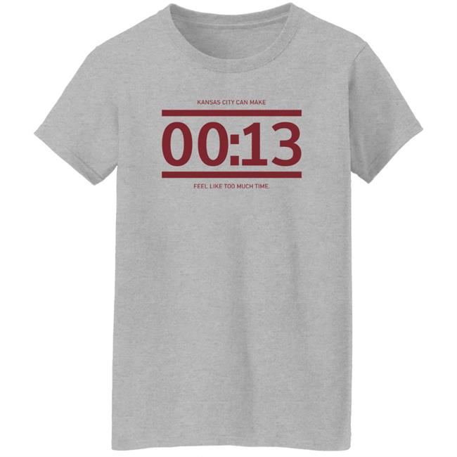 13 Seconds Chiefs Shirt Raygun Site Store Kc Can Make 00:13 Feel Like Too Much Time Shirt 13 Seconds Chiefs Shirt Raygun Site Store Kc Can Make 00:13 Feel Like Too Much Time Shirt