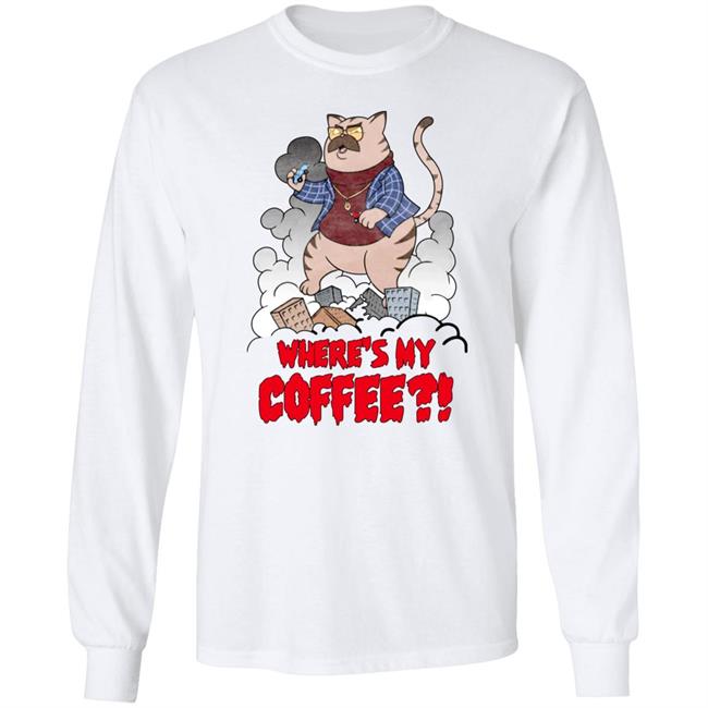 Barstool Sports Merch Where's My Coffee Pardon My Take Catzilla Tee Shirt Big Cat (3-0 In Goty’S) Barstool Sports Merch Where's My Coffee Pardon My Take Catzilla Tee Shirt Big Cat (3-0 In Goty’S)
