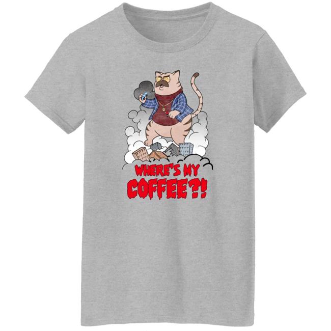 Barstool Sports Merch Where's My Coffee Pardon My Take Catzilla Tee Shirt Big Cat (3-0 In Goty’S) Barstool Sports Merch Where's My Coffee Pardon My Take Catzilla Tee Shirt Big Cat (3-0 In Goty’S)