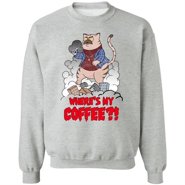 Barstool Sports Merch Where's My Coffee Pardon My Take Catzilla Tee Shirt Big Cat (3-0 In Goty’S) Barstool Sports Merch Where's My Coffee Pardon My Take Catzilla Tee Shirt Big Cat (3-0 In Goty’S)