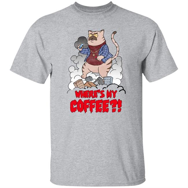 Barstool Sports Merch Where's My Coffee Pardon My Take Catzilla Tee Shirt Big Cat (3-0 In Goty’S) Barstool Sports Merch Where's My Coffee Pardon My Take Catzilla Tee Shirt Big Cat (3-0 In Goty’S)