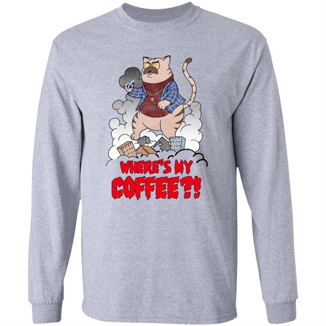 Barstool Sports Merch Where's My Coffee Pardon My Take Catzilla Tee Shirt Big Cat (3-0 In Goty’S) Barstool Sports Merch Where's My Coffee Pardon My Take Catzilla Tee Shirt Big Cat (3-0 In Goty’S)