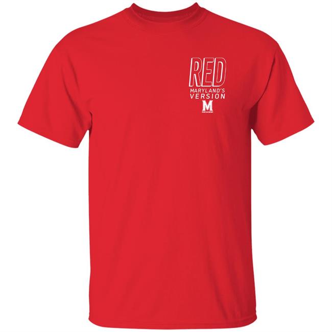 Red Maryland's Version Shirt Maryland Men’s Basketball