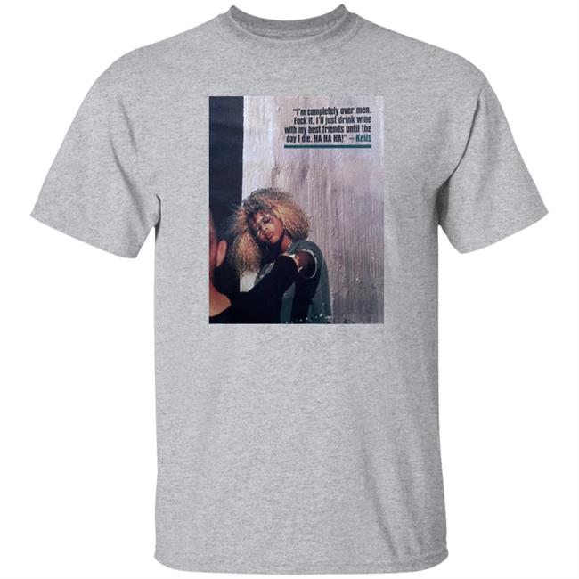 Brimalandro I'm Completely Over Men Fuck It I'll Just Drink Wine With My Best Friends Until The Day I Die Shirt