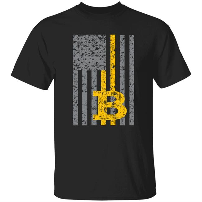 Bitcoin American Flag Shirt Mostcrucified Bitcoin Usa Flag Distressed Digital Currency Lover Shirt