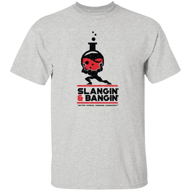 Red Web Slangin And Bangin Better Fitness Through Chemistry Shirt Rooster Teeth Store Red Web Slangin And Bangin T-Shirt