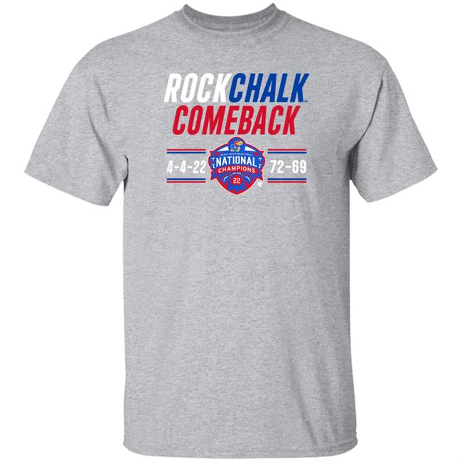 Kansas Basketball Rock Chalk Comeback Shirt Breakingt Store