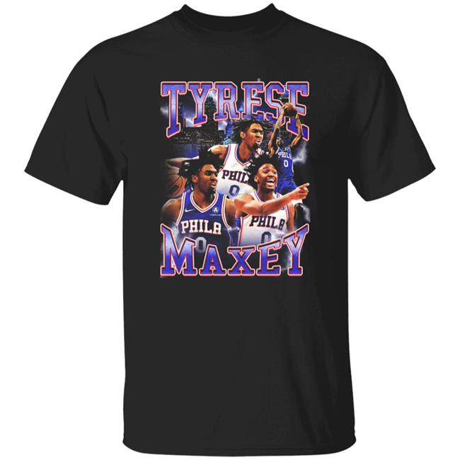 Tyrese Maxey Philadelphia 76Ers 90S Style Vintage Bootleg Shirt Kostancaaa