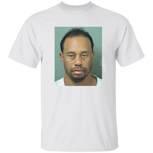 Fan Wearing Tiger Woods Mugshot Shirt Wegent