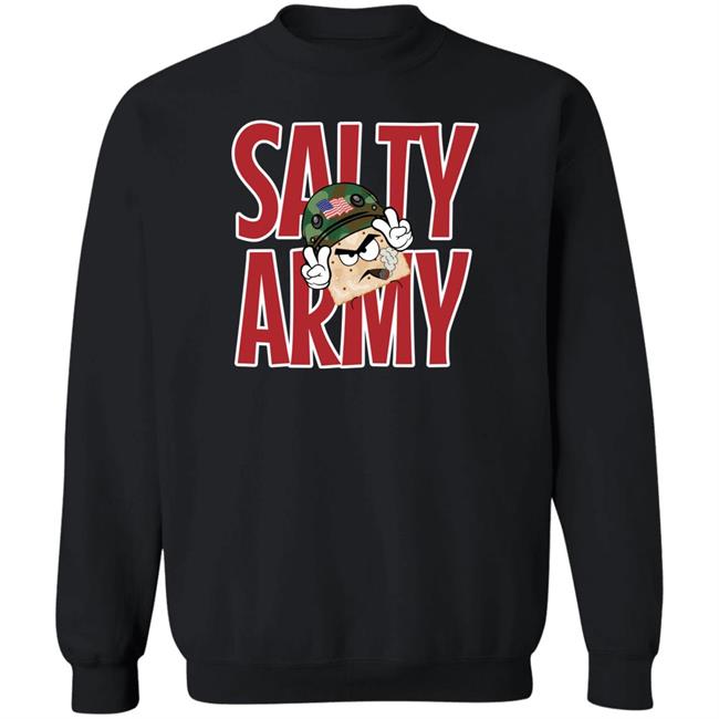 Salt Must Flow Store Salty Cracker Big Salty Army Shirt