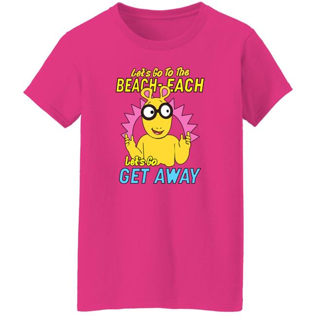 Arthur Pbs Kids Let's Go To The Beach-Each Let's Go Get Away Shirt Caucasianjames