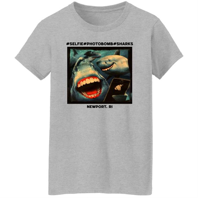 November Selfie Photobomb Sharks Newport Shirt