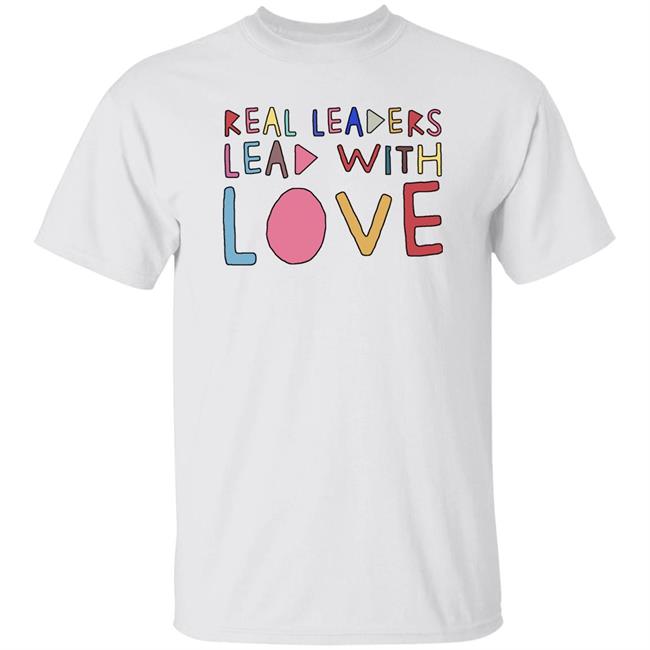 Real Leaders Lead With Love Shirt Kamala Harris And Douglas Emhoff