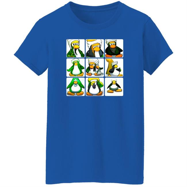 Weird Dall-E Generations Club Penguin Bin Laden Shirt