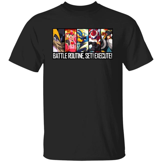 Battle Routine Set Execute Shirt Mega Man Battle Network Shirt The Rockman Exe Zone