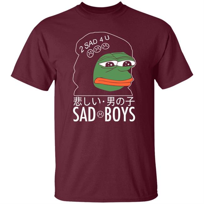 Internet Club Merch Pepe The Frog Sad Boys 2 Sad 4 U Shirt