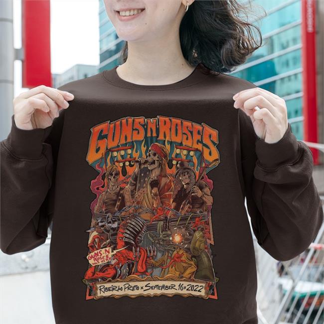 Guns N' Roses Ribeirão Preto X September 16 2022 Shirt Gnr Merch Black