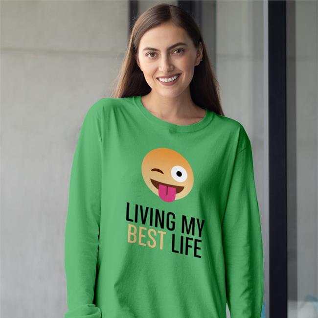 Shebysheree Merch White Living My Best Life Tee