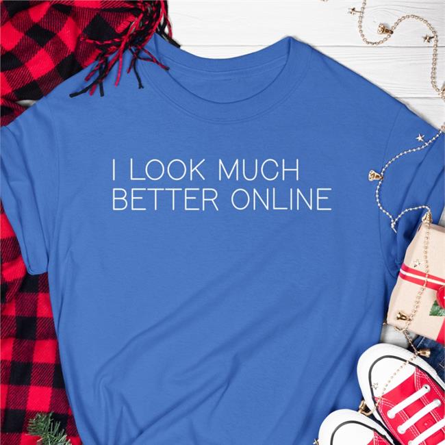 Lostmythicality I Look Much Better Online T Shirt Blue