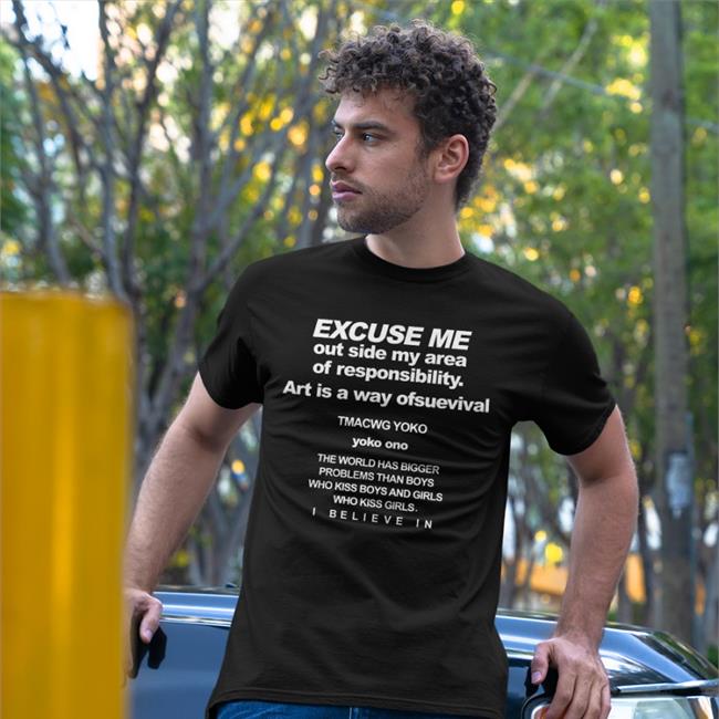 Excuse Me Outsize My Area Of Responsibility Long Sleeve T Shirt Black Poorly Translated Shirts