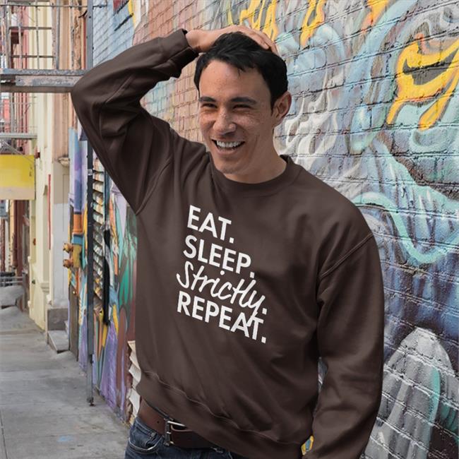 Hello Magazine Merch Eat Sleep Strictly Repeat Tee Shirt Red