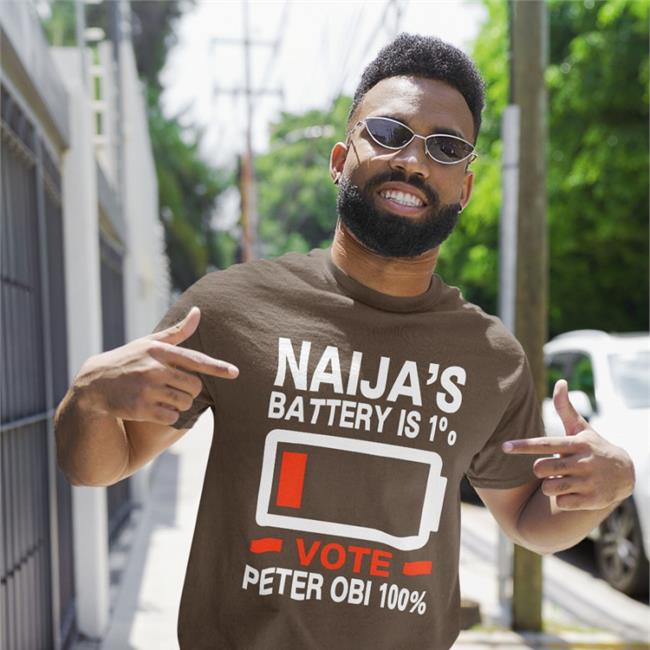 Naija's Battery Is 1% Vote Peter Obi 100% Hoodie