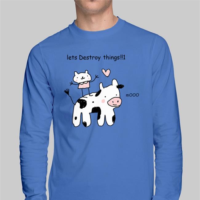 Stinkykatie Lets Destroy Things Shirt White