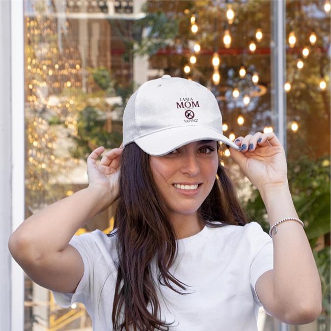 Shirts That Go Hard I Am A Mom Against Vaping Hat White